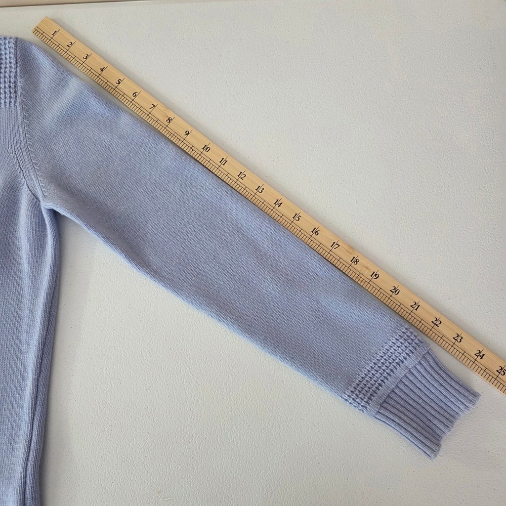 Benedetta B Merino Wool Cashmere Blend Sweater Womens Medium Blue Made in Italy - Picture 8 of 11